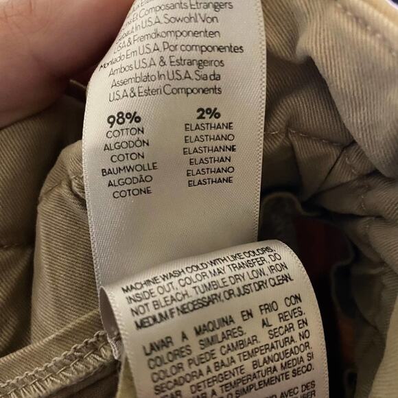 Mother The Yoyo Ruffle Greaser Ankle Tan Khaki Pants Paper Bag Waist Size 34 - Picture 15 of 16